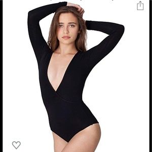 American apparel bodysuit long sleeve size S